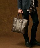 【ジョセフ アブード/JOSEPH ABBOUD / MEN】の【JOSEPH ABBOUD 日本上陸30周年・牛革/軽量】オイルドレザートートバッグ ダークブラウン系|ID: prp329100004696977 ipo3291000000033918637