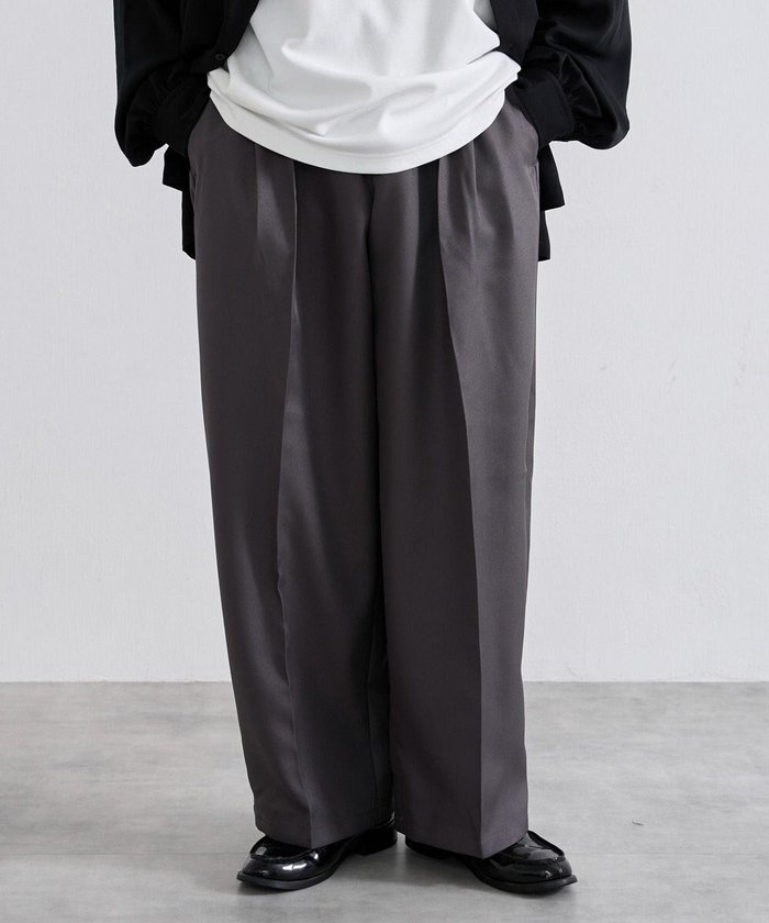 【ウィゴー/WEGO / MEN】のワイドストレートスラックス インテリア・キッズ・メンズ・レディースファッション・服の通販 founy(ファニー) https://founy.com/ ファッション Fashion メンズファッション Fashion for Men ボトムス Bottoms 春 Spring 秋 Autumn ストレッチ Stretch, Stretchy Fabric スマホ Smartphone, Mobile Device スラックス Slacks, Dress Pants センター Center, Center Line 人気 Popular, Best Seller ベーシック Basic, Essential 無地 Plain, Solid Color ワイド Wide, Wide Fit 冬 Winter / This Winter S/S・春夏 SS, Spring/Summer, Warm Season おすすめ Recommended / Our Picks 夏 Summer |ID: prp329100004696982 ipo3291000000033918667