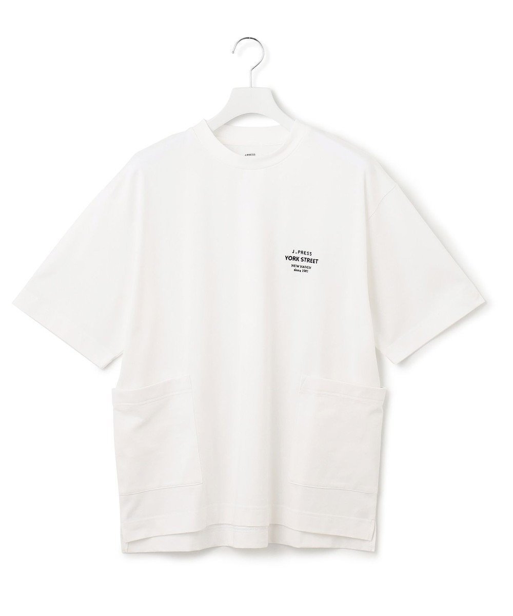 【ジェイプレスヨークストリート/J.PRESS YORK STREET】の【UNISEX】ワンポイント腰ポケットTシャツ インテリア・キッズ・メンズ・レディースファッション・服の通販 founy(ファニー) ファッション Fashion レディースファッション Fashion for Women トップス・カットソー Cut & Sew Tops シャツ・ブラウス・オフィスカジュアル Elegant Blouses & Button-Ups ロングTシャツ・Tシャツ Longline T-Shirts & Tees カットソー・ベーシックTシャツ Cut-and-Sewn Tops / Stretch Tees & Basics ユニセックス Unisex, Genderless カットソー Cut and Sewn Top ポケット Pocket, Pocket Detail ワンポイント One Point, Statement Accent 夏 Summer 春 Spring S/S・春夏 SS, Spring/Summer, Warm Season ホワイト系|ID: prp329100004696985 ipo3291000000034203301