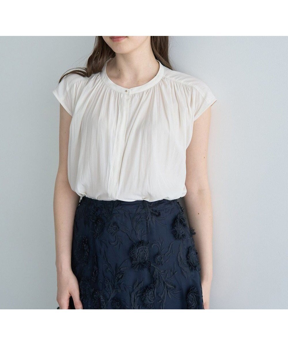 【イェッカ ヴェッカ/YECCA VECCA】のフレンチスリーブギャザーブラウス インテリア・キッズ・メンズ・レディースファッション・服の通販 founy(ファニー) ファッション Fashion レディースファッション Fashion for Women トップス・カットソー Cut & Sew Tops シャツ・ブラウス・オフィスカジュアル Elegant Blouses & Button-Ups おすすめ Recommended / Our Picks ギャザー Gathered, Ruffled シンプル Simple, Minimal スリーブ Sleeve, Long Sleeve / Short Sleeve フェミニン Feminine, Girly フレンチ French, French Style ポケット Pocket, Pocket Detail ロング Long, Long-Length 夏 Summer 春 Spring S/S・春夏 SS, Spring/Summer, Warm Season Off White|ID: prp329100004697009 ipo3291000000033918810