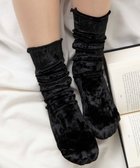 【ウィゴー/WEGO】のベロアソックス ブラック|ID: prp329100004697028 ipo3291000000033919021