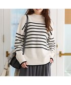 【エニー/ANY】の【洗濯機可能/6色展開】ラムウールハイネックニット オフベース×ブラックラインボーダー|ID: prp329100004697037 ipo3291000000033919058