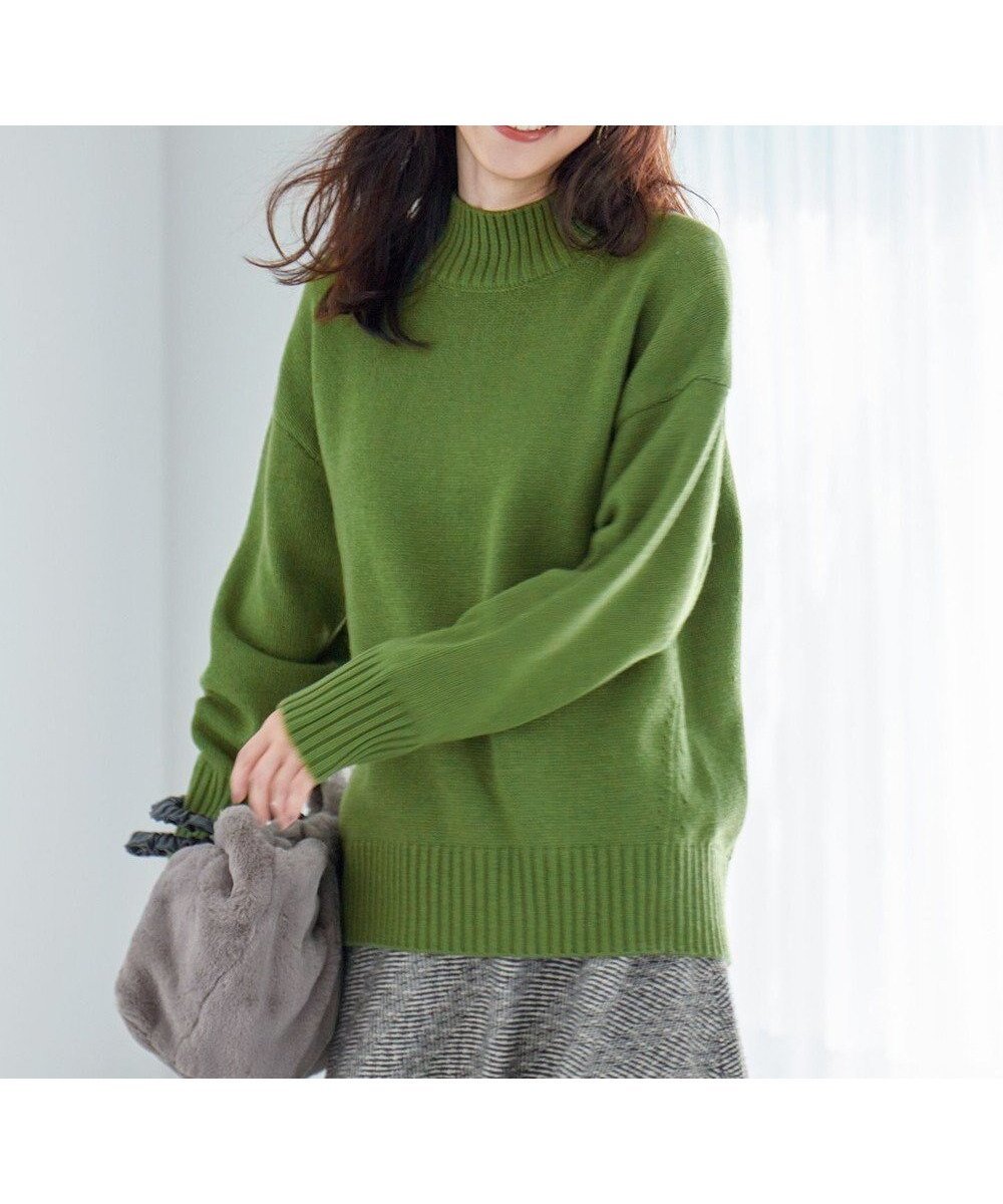 【エニー/ANY】の【洗濯機可能/6色展開】ラムウールハイネックニット インテリア・キッズ・メンズ・レディースファッション・服の通販 founy(ファニー) 　ファッション　Fashion　レディースファッション　Fashion for Women　トップス・カットソー　Cut & Sew Tops　ニット　Knit Tops & Sweaters　おすすめ　Recommended / Our Picks　シンプル　Simple, Minimal　セーター　Sweater, Knitwear　ハイネック　High Neck, Mock Neck　A/W・秋冬　Autumn/Winter　グリーン|ID: prp329100004697037 ipo3291000000033919059