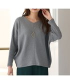 【エニー/ANY】の【洗濯機可能】Vネックニットソー トップグレー|ID: prp329100004697039 ipo3291000000034674718