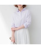 【23区/NIJYUSANKU】の【Oggi4月号掲載/洗える】CANCLINI スキッパー シャツ [WEB限定]ラベンダーストライプ|ID: prp329100004697043 ipo3291000000033919088