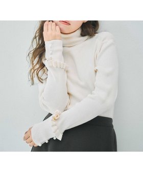 【フェルゥ/Feroux】の【先行予約】パールボタン リブタートル ニット 人気、トレンドファッション・服の通販 founy(ファニー) ファッション Fashion レディースファッション Fashion for Women トップス・カットソー Cut & Sew Tops ニット Knit Tops & Sweaters インナー Innerwear サロペット Overalls, Salopette セーター Sweater, Knitwear トレンド Trend, Trending Now パール Pearl, Pearl Accent フィット Fit, Slim Fit フリル Frill, Ruffle A/W・秋冬 Autumn/Winter |ID:prp329100004697054