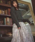 【フェルゥ/Feroux】のニット×ティアードレース スカート グレー系|ID: prp329100004697056 ipo3291000000035520893