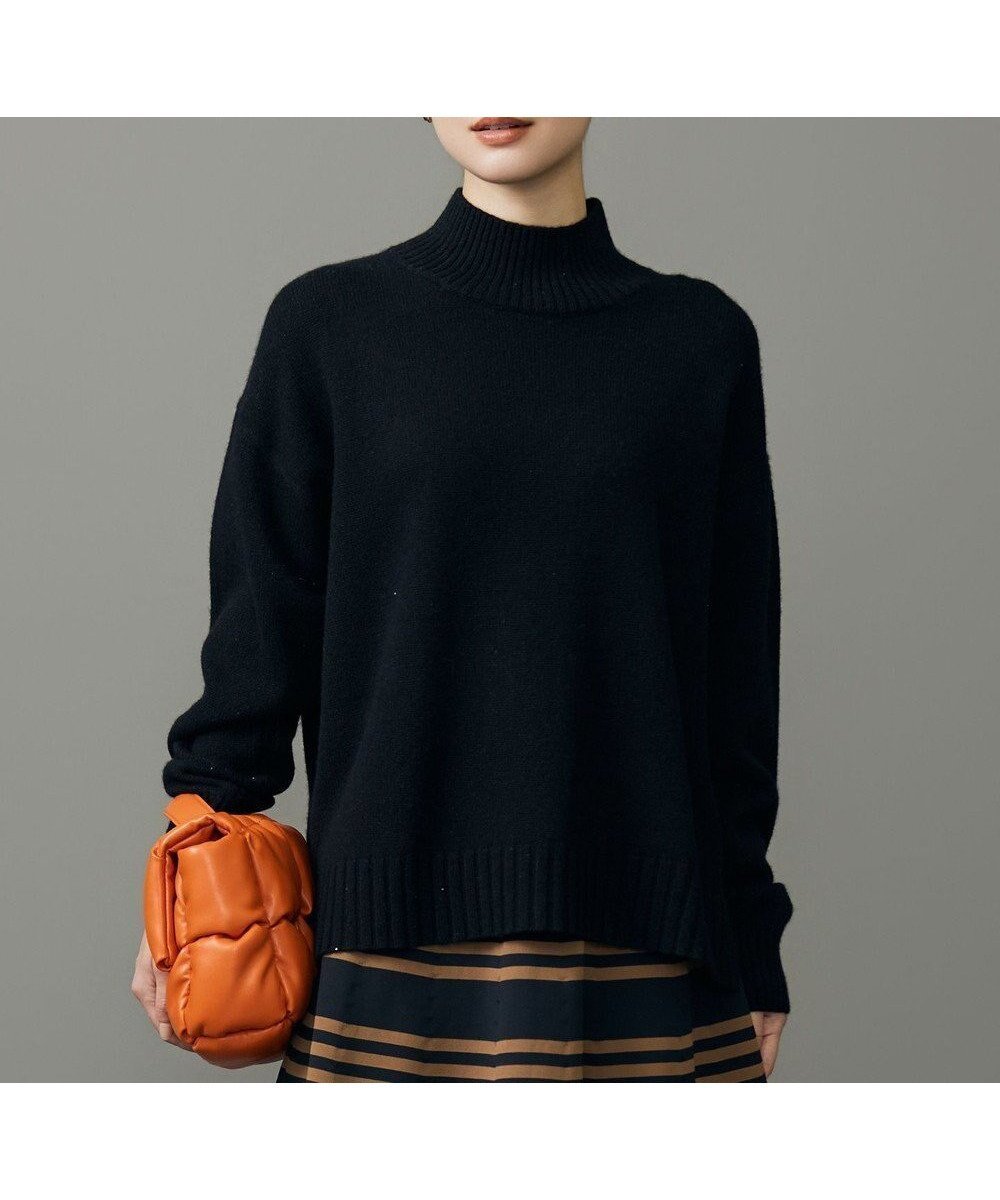 【自由区/JIYU-KU】のウールカシミヤブレンドスパンコールハイネック ニット インテリア・キッズ・メンズ・レディースファッション・服の通販 founy(ファニー) ファッション Fashion レディースファッション Fashion for Women トップス・カットソー Cut & Sew Tops ニット Knit Tops & Sweaters スパンコール Sequins, Sequin Embellishment スリット Slit, Slit Detail セーター Sweater, Knitwear ハイネック High Neck, Mock Neck バランス Balance, Style Balance エレガント 上品 Elegant 定番 Standard, Basic Item A/W・秋冬 Autumn/Winter 軽量 Lightweight, Ultra Light ブラック|ID: prp329100004697059 ipo3291000000033919155