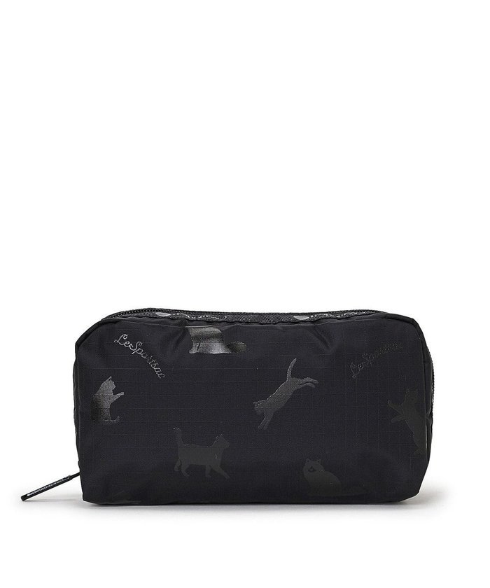 【レスポートサック/LeSportsac】のRECTANGULAR COSMETIC/ブラックキャッツ インテリア・キッズ・メンズ・レディースファッション・服の通販 founy(ファニー) https://founy.com/ ファッション Fashion レディースファッション Fashion for Women ミニ財布・二つ折り財布 Wallets & Card Cases ポーチ&ミニバッグ Pouches & Mini Bags 新作・新入荷 New Arrivals / New In シルク Silk, 100% Silk スクエア Square, Square Shape ネコ Cat, Feline Motif プリント Print, Printed Pattern ポケット Pocket, Pocket Detail ポーチ Pouch, Small Case 猫 Cat, Kitty 財布 Wallet, Purse |ID: prp329100004697073 ipo3291000000033919190