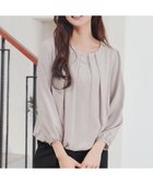 【ティアクラッセ/Tiaclasse】の【洗える】ネックレス見えパーツ付きタックブラウス ベージュ|ID: prp329100004697078 ipo3291000000033919206