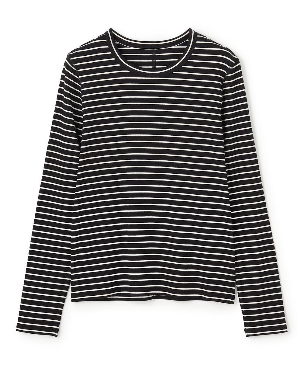 【アンフィーロ 自由区/UNFILO】のコットンカシミヤ クルーネックカットソー インテリア・キッズ・メンズ・レディースファッション・服の通販 founy(ファニー) ファッション Fashion レディースファッション Fashion for Women トップス・カットソー Cut & Sew Tops シャツ・ブラウス・オフィスカジュアル Elegant Blouses & Button-Ups ロングTシャツ・Tシャツ Longline T-Shirts & Tees カットソー・ベーシックTシャツ Cut-and-Sewn Tops / Stretch Tees & Basics 春 Spring カットソー Cut and Sewn Top コンパクト Compact, Small Size 抗菌 Antibacterial, Bacteria-Resistant ストレッチ Stretch, Stretchy Fabric テレコ Ribbed, Rib Stitch バランス Balance, Style Balance フィット Fit, Slim Fit ベーシック Basic, Essential A/W・秋冬 Autumn/Winter エレガント 上品 Elegant ボーダー(ブラック×エクリュ)|ID: prp329100004697079 ipo3291000000034007425