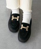 【ブリジット バーキン/Bridget Birkin】の【PARADIS COULEUR】メタルオーナメント撥水ローファー ブラックスウェード|ID: prp329100004697089 ipo3291000000034059489