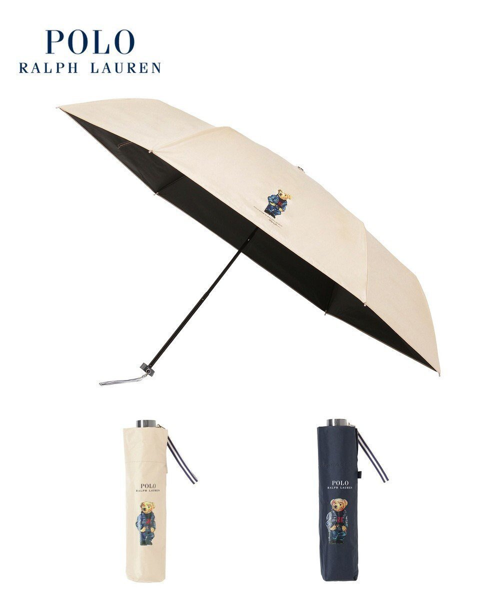 【ムーンバット/MOONBAT】の【遮熱・遮光】POLO RALPH LAUREN(ポロ ラルフローレン)CORE DENIM BEAR ポロベア 晴雨兼用 雨傘 折りたたみ傘 インテリア・キッズ・メンズ・レディースファッション・服の通販 founy(ファニー) ファッション Fashion レディースファッション Fashion for Women レイングッズ・傘・晴雨兼用傘 Umbrellas & Rain Gear アイビー Ivy Pattern 傘 Umbrella, Parasol ニューヨーク New York, NYC Style プリント Print, Printed Pattern 日傘 Parasol, UV Umbrella 無地 Plain, Solid Color ベージュ|ID: prp329100004697091 ipo3291000000033919250