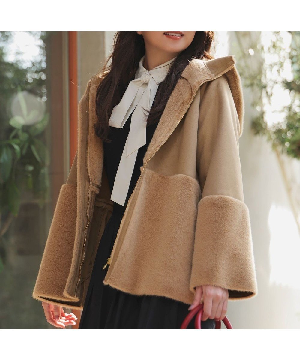 【エニィ スィス/any SiS】のLuxuryフェイクムートン コート インテリア・キッズ・メンズ・レディースファッション・服の通販 founy(ファニー) 　ファッション　Fashion　レディースファッション　Fashion for Women　アウター　Coat / Outerwear Collection　コート・ロングコート・ピーコート　Long Coats, Peacoats & More　レディースジャケット・軽アウター　Jackets　おすすめ　Recommended / Our Picks　ジャケット　Jacket, Outerwear　スリーブ　Sleeve, Long Sleeve / Short Sleeve　フェイクファー　Faux Fur, Imitation Fur　フェイクムートン　Faux Shearling, Faux Mouton　ポケット　Pocket, Pocket Detail　人気　Popular, Best Seller　新作・新入荷　New Arrivals / New In　A/W・秋冬　Autumn/Winter　キャメル|ID: prp329100004697101 ipo3291000000035543655