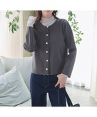 【ティアクラッセ/Tiaclasse】の【洗える】スポンジニットパールボタンカーディガン チャコールグレー|ID: prp329100004697112 ipo3291000000035572814