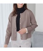 【ティアクラッセ/Tiaclasse】の【洗える】スポンジニットパールボタンカーディガン モカ|ID: prp329100004697112 ipo3291000000035572817
