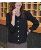 【ティアクラッセ/Tiaclasse】の【洗える】スポンジニットパールボタンカーディガン ブラック|ID: prp329100004697112 ipo3291000000035572820