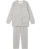 【ツモリチサト スリープ/tsumori chisato SLEEP】のツモリチサト パジャマ 綿100%(本体) オーガニックコットン使用 長袖 長ズボン レディース UDX596/ワコール 人気、トレンドファッション・服の通販 founy(ファニー) ファッション Fashion レディースファッション Fashion for Women トップス・カットソー Cut & Sew Tops ネコ Cat, Feline Motif 長袖 Long Sleeve, Full Sleeve パジャマ Pajamas, Sleepwear パール Pearl, Pearl Accent ボタニカル Botanical, Floral Pattern ボトム Bottoms, Lower Wear ポケット Pocket, Pocket Detail ミックス Mix, Mixed Style thumbnail グレー|ID: prp329100004697114 ipo3291000000033919337