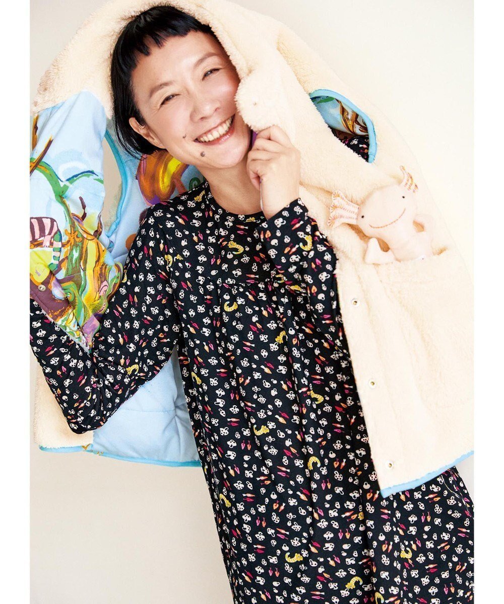 【ツモリチサト スリープ/tsumori chisato SLEEP】のツモリチサト トップス ベア天竺素材(本体) 長袖 ルームウェア レディース UTX551/ワコール インテリア・キッズ・メンズ・レディースファッション・服の通販 founy(ファニー) ファッション Fashion レディースファッション Fashion for Women トップス・カットソー Cut & Sew Tops ストレッチ Stretch, Stretchy Fabric パジャマ Pajamas, Sleepwear 長袖 Long Sleeve, Full Sleeve ブラック|ID: prp329100004697118 ipo3291000000033919351