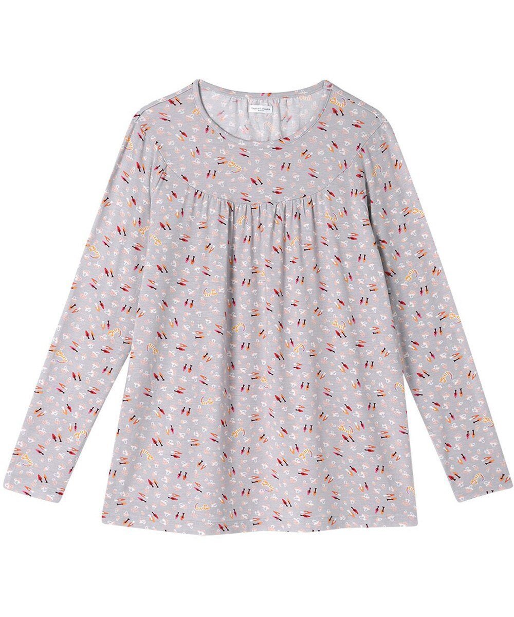 【ツモリチサト スリープ/tsumori chisato SLEEP】のツモリチサト トップス ベア天竺素材(本体) 長袖 ルームウェア レディース UTX551/ワコール インテリア・キッズ・メンズ・レディースファッション・服の通販 founy(ファニー) ファッション Fashion レディースファッション Fashion for Women トップス・カットソー Cut & Sew Tops ストレッチ Stretch, Stretchy Fabric パジャマ Pajamas, Sleepwear 長袖 Long Sleeve, Full Sleeve グレー|ID: prp329100004697118 ipo3291000000033919352
