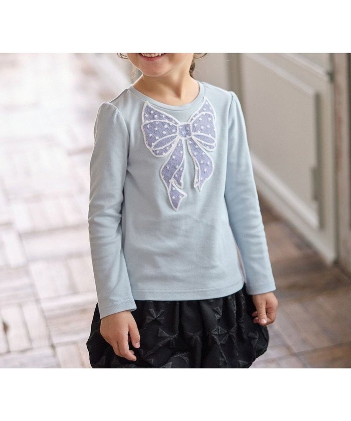 【エニィ/ANY / KIDS】のドットリボン 長袖Tシャツ インテリア・キッズ・メンズ・レディースファッション・服の通販 founy(ファニー) https://founy.com/ ファッション Fashion キッズファッション Fashion for Kids トップス・カットソー Cut & Sew Tops カットソー Cut and Sewn Top トレンド Trend, Trending Now ドット Polka Dot, Dot Pattern 長袖 Long Sleeve, Full Sleeve ポケット Pocket, Pocket Detail リボン Ribbon, Bow ロング Long, Long-Length A/W・秋冬 Autumn/Winter |ID: prp329100004698391 ipo3291000000033927682