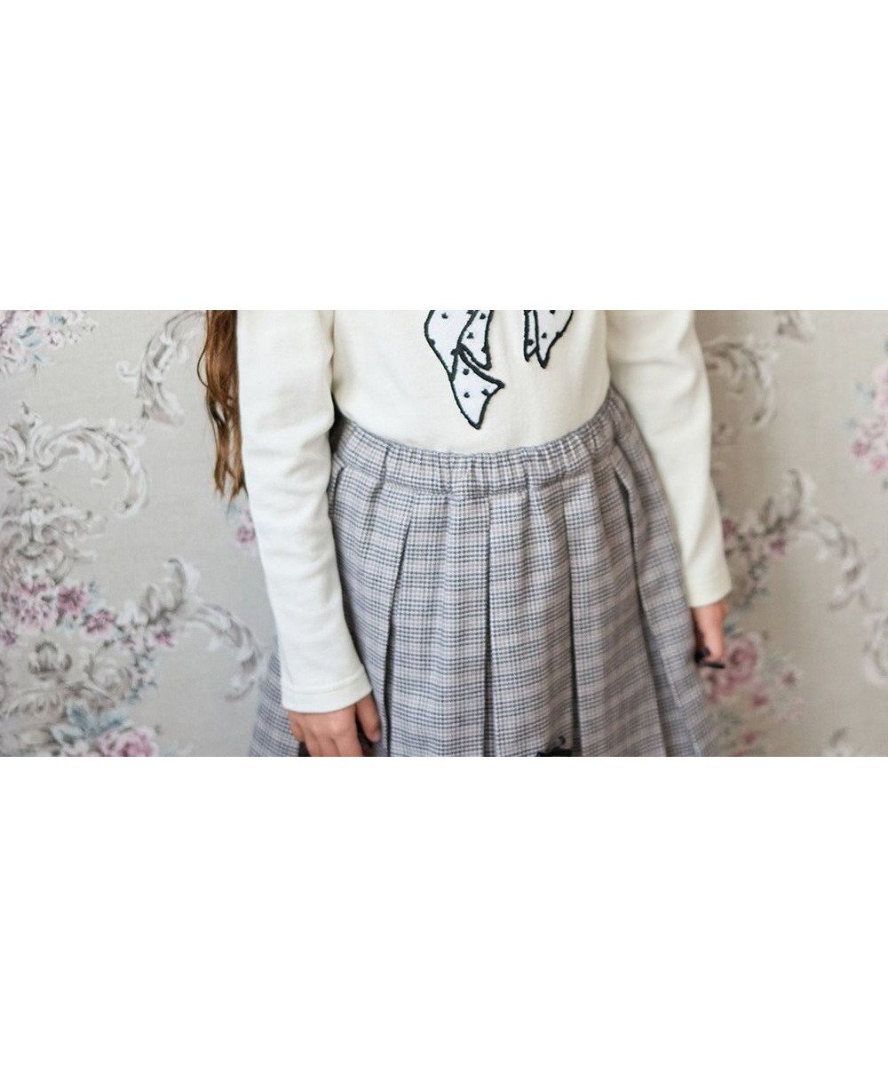【エニィ/ANY / KIDS】のドットリボン 長袖Tシャツ インテリア・キッズ・メンズ・レディースファッション・服の通販 founy(ファニー) 　ファッション　Fashion　キッズファッション　Fashion for Kids　トップス・カットソー　Cut & Sew Tops　カットソー　Cut and Sewn Top　トレンド　Trend, Trending Now　ドット　Polka Dot, Dot Pattern　長袖　Long Sleeve, Full Sleeve　ポケット　Pocket, Pocket Detail　リボン　Ribbon, Bow　ロング　Long, Long-Length　A/W・秋冬　Autumn/Winter　ホワイト|ID: prp329100004698391 ipo3291000000033927684