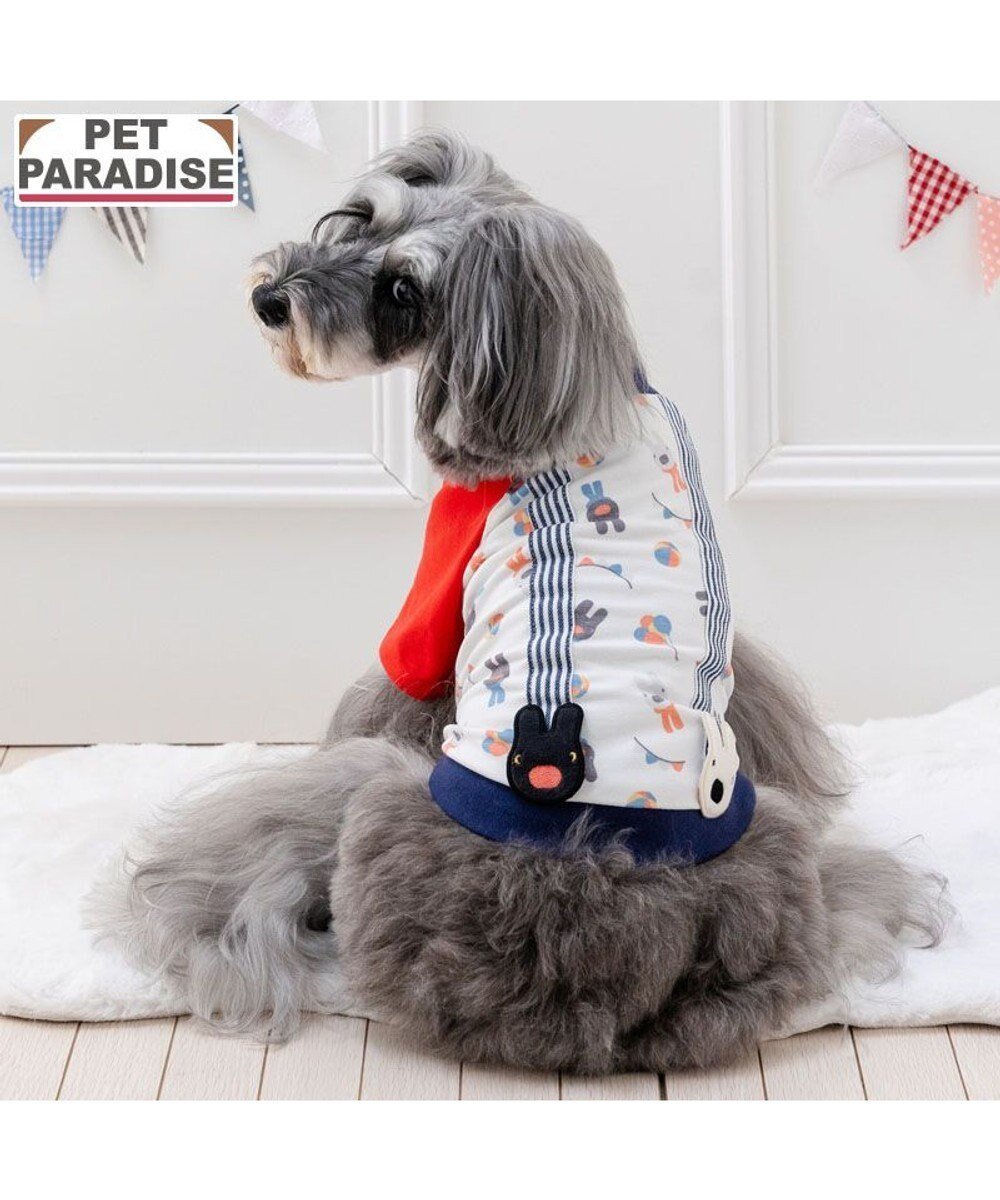 【ペットパラダイス/PET PARADISE / GOODS】のリサとガスパール Tシャツ 《二人飛び柄》 小型犬 インテリア・キッズ・メンズ・レディースファッション・服の通販 founy(ファニー) 　サスペンダー　Suspenders, Braces　パール　Pearl, Pearl Accent　犬　Dog　秋　Autumn　A/W・秋冬　Autumn/Winter　ホーム・キャンプ・アウトドア・お取り寄せ　Home Living / Home & Lifestyle / Camping Gear / Outdoor Camping　ペットグッズ　Pet Supplies　ホワイト×ネイビー|ID: prp329100004698419 ipo3291000000033927747