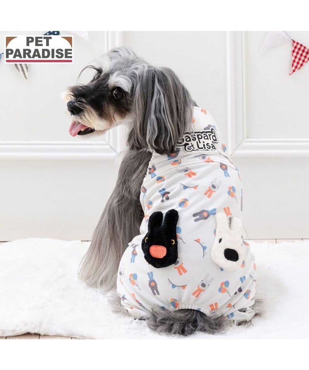 【ペットパラダイス/PET PARADISE / GOODS】のリサとガスパール サロペット 《二人飛び柄》 小型犬 インテリア・キッズ・メンズ・レディースファッション・服の通販 founy(ファニー) 　サロペット　Overalls, Salopette　パール　Pearl, Pearl Accent　犬　Dog　秋　Autumn　A/W・秋冬　Autumn/Winter　ホーム・キャンプ・アウトドア・お取り寄せ　Home Living / Home & Lifestyle / Camping Gear / Outdoor Camping　ペットグッズ　Pet Supplies　ホワイト|ID: prp329100004698420 ipo3291000000033927749