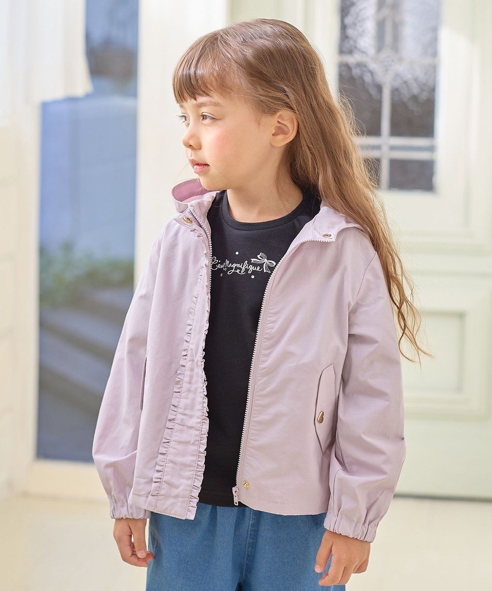 【エニィ/ANY / KIDS】のガーリー マウンテン パーカー インテリア・キッズ・メンズ・レディースファッション・服の通販 founy(ファニー) 　ファッション　Fashion　キッズファッション　Fashion for Kids　アウター　Coat Outerwear /Kids　ガーリー　Girly, Feminine Style　ジャケット　Jacket, Outerwear　パーカー　Hoodie, Parka　ポケット　Pocket, Pocket Detail　リボン　Ribbon, Bow　夏　Summer　春　Spring　S/S・春夏　SS, Spring/Summer, Warm Season　ラベンダー|ID: prp329100004698424 ipo3291000000033927758
