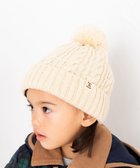 【ミキハウスホットビスケッツ/MIKI HOUSE HOT BISCUITS / KIDS】の【46-56cm】 ぼん天付きケーブル編みニット帽子 アイボリー|ID: prp329100004698443 ipo3291000000033927809
