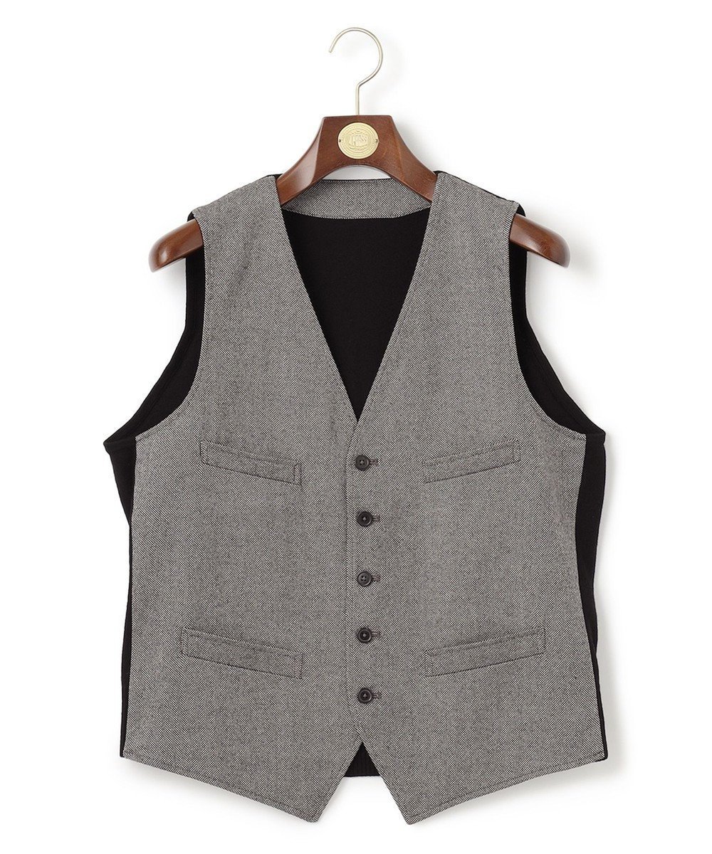 【ジェイ プレス/J.PRESS / MEN】の【マナードホームスパン】サドルベスト インテリア・キッズ・メンズ・レディースファッション・服の通販 founy(ファニー) 　ファッション　Fashion　メンズファッション　Fashion for Men　トップス・カットソー　Cut & Sew Tops　ベスト・ジレ　Vests & Gilets　アクリル　Acrylic Material　ウォーム　Warm Fabric　シルク　Silk, 100% Silk　ジャケット　Jacket, Outerwear　定番　Standard, Basic Item　ベスト　Vest, Waistcoat　ミックス　Mix, Mixed Style　モダン　Modern, Contemporary　A/W・秋冬　Autumn/Winter　エレガント 上品　Elegant　グレー系|ID: prp329100004698466 ipo3291000000034269640