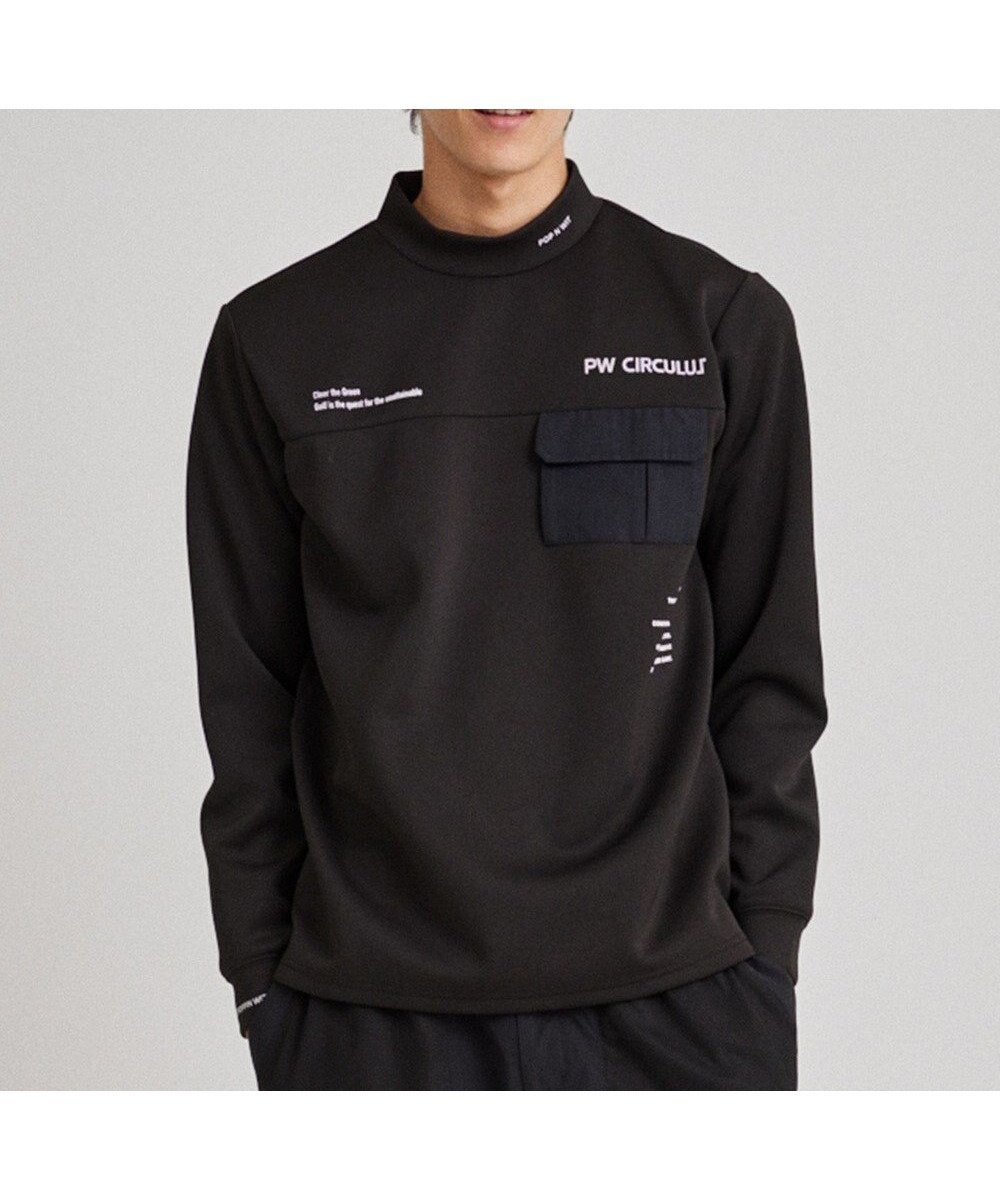【ピーダブリュサーキュラス/PW CIRCULUS / MEN】の【ストレッチ / 快適 / 一枚でサマになる】【MEN】NEW ポケットモックT インテリア・キッズ・メンズ・レディースファッション・服の通販 founy(ファニー) ファッション Fashion メンズファッション Fashion for Men トップス・カットソー Cut & Sew Tops メンズシャツ Shirts インナー Innerwear カットソー Cut and Sewn Top グラフィック Graphic, Graphic Design ストレッチ Stretch, Stretchy Fabric スリーブ Sleeve, Long Sleeve / Short Sleeve 人気 Popular, Best Seller プリント Print, Printed Pattern ポケット Pocket, Pocket Detail ロング Long, Long-Length A/W・秋冬 Autumn/Winter 2024年 2024 ゴルフ Golf 2024-2025秋冬・A/W Autumn/Winter 2024–25 AW24–25 ブラック系|ID: prp329100004698478 ipo3291000000033927940