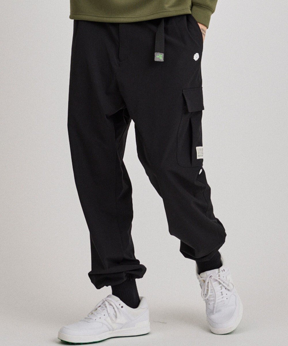 【ピーダブリュサーキュラス/PW CIRCULUS / MEN】の【MEN】裾2WAY ワイドパンツ インテリア・キッズ・メンズ・レディースファッション・服の通販 founy(ファニー) 　ファッション　Fashion　メンズファッション　Fashion for Men　ボトムス　Bottoms　2024年　2024　2024-2025秋冬・A/W　Autumn/Winter 2024–25 AW24–25　おすすめ　Recommended / Our Picks　ゴルフ　Golf　ストレッチ　Stretch, Stretchy Fabric　スピンドル　Spindle, Drawcord　テーパード　Tapered, Tapered Pants　ポーチ　Pouch, Small Case　ラウンド　Round, Round Neck　ループ　Loop, Loop Knit　ワイド　Wide, Wide Fit　人気　Popular, Best Seller　A/W・秋冬　Autumn/Winter　ブラック系|ID: prp329100004698483 ipo3291000000033927960