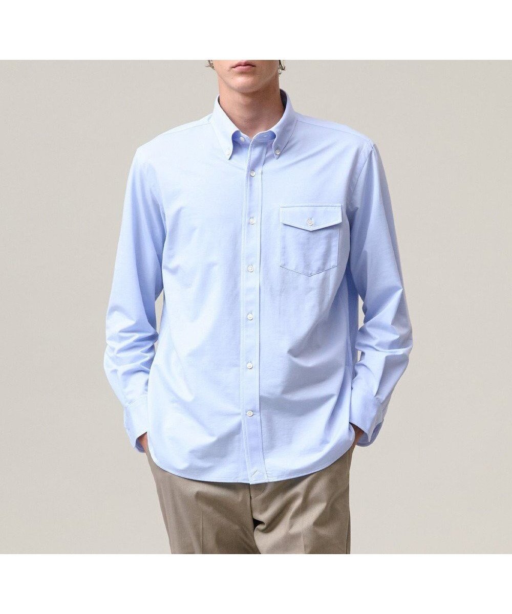【ジェイ プレス/J.PRESS / MEN】の【KANEMASA JERSEY】ボタンダウン シャツ インテリア・キッズ・メンズ・レディースファッション・服の通販 founy(ファニー) 　ファッション　Fashion　メンズファッション　Fashion for Men　トップス・カットソー　Cut & Sew Tops　メンズシャツ　Shirts　クラシック　Classic, Timeless Style　ストレッチ　Stretch, Stretchy Fabric　ダウン　Down, Puffer　ドレス　Dress, One-Piece　フィット　Fit, Slim Fit　ベーシック　Basic, Essential　エレガント 上品　Elegant　夏　Summer　S/S・春夏　SS, Spring/Summer, Warm Season　A/W・秋冬　Autumn/Winter　サックスブルー系|ID: prp329100004698498 ipo3291000000034272519