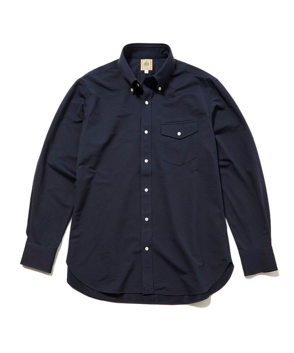 【ジェイ プレス/J.PRESS / MEN】の【KANEMASA JERSEY】ボタンダウン シャツ インテリア・キッズ・メンズ・レディースファッション・服の通販 founy(ファニー) 　ファッション　Fashion　メンズファッション　Fashion for Men　トップス・カットソー　Cut & Sew Tops　メンズシャツ　Shirts　クラシック　Classic, Timeless Style　ストレッチ　Stretch, Stretchy Fabric　ダウン　Down, Puffer　ドレス　Dress, One-Piece　フィット　Fit, Slim Fit　ベーシック　Basic, Essential　エレガント 上品　Elegant　夏　Summer　S/S・春夏　SS, Spring/Summer, Warm Season　A/W・秋冬　Autumn/Winter　ネイビー系|ID: prp329100004698498 ipo3291000000034272523