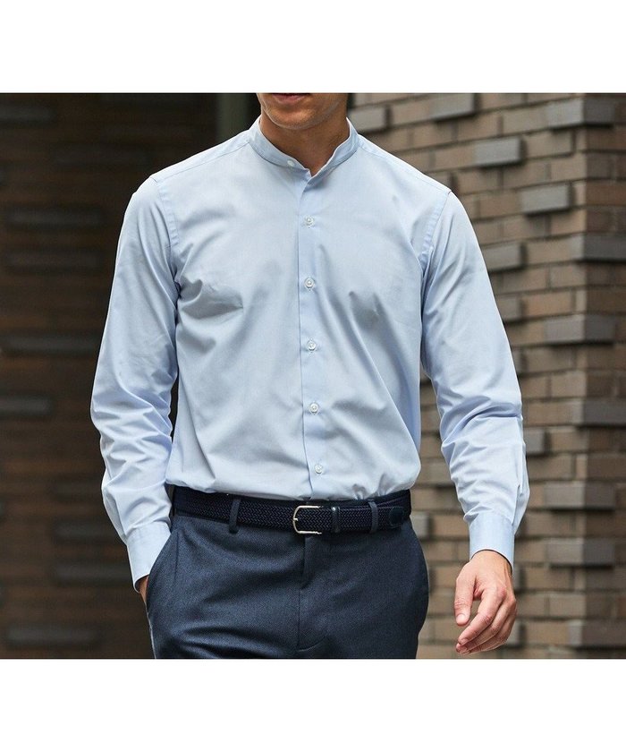 【五大陸/gotairiku / MEN】の【シワになりにくい/洗える】TCブロード シャツ_バンドカラー インテリア・キッズ・メンズ・レディースファッション・服の通販 founy(ファニー) https://founy.com/ ファッション Fashion メンズファッション Fashion for Men トップス・カットソー Cut & Sew Tops メンズシャツ Shirts ウォッシャブル Machine Washable ブロード Broadcloth, Fine Cotton レギュラー Regular, Standard Fit 洗える Machine Washable A/W・秋冬 Autumn/Winter |ID: prp329100004698527 ipo3291000000033928121