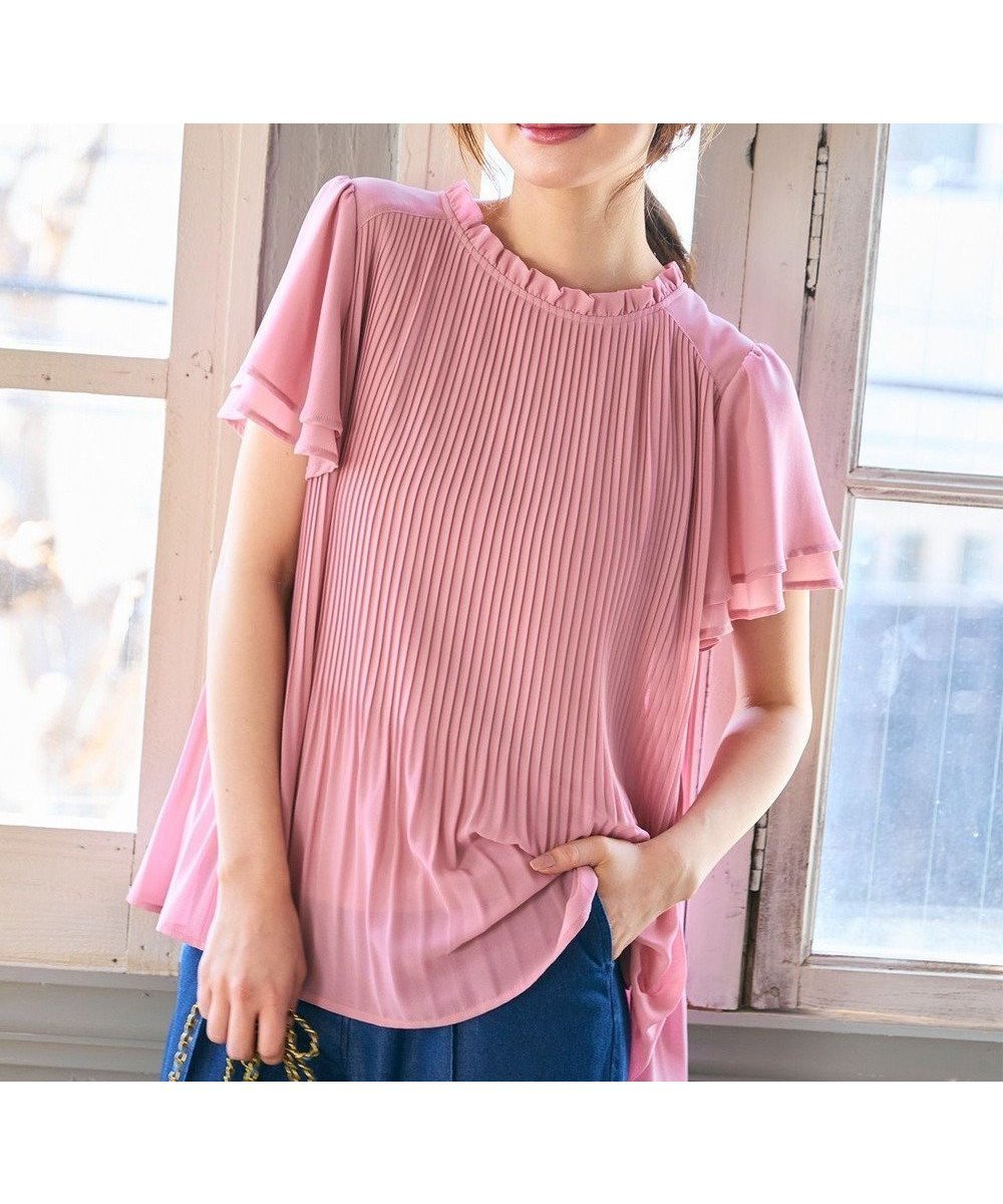 【フェルゥ/Feroux】の【2WAY】シフォンジョーゼットプリーツ ブラウス 人気、トレンドファッション・服の通販 founy(ファニー) 　ファッション　Fashion　レディースファッション　Fashion for Women　トップス・カットソー　Cut & Sew Tops　シャツ・ブラウス・オフィスカジュアル　Elegant Blouses & Button-Ups　インナー　Innerwear　シフォン　Chiffon, Lightweight Fabric　ジョーゼット　Georgette, Semi-Sheer Fabric　スリーブ　Sleeve, Long Sleeve / Short Sleeve　ドット　Polka Dot, Dot Pattern　フレア　Flare, Flared　フレンチ　French, French Style　プリーツ　Pleats, Pleated　ボトム　Bottoms, Lower Wear　モノトーン　Monotone, Black and White　リボン　Ribbon, Bow　夏　Summer　春　Spring　S/S・春夏　SS, Spring/Summer, Warm Season　 other-1|ID: prp329100004698554 ipo3291000000034177522