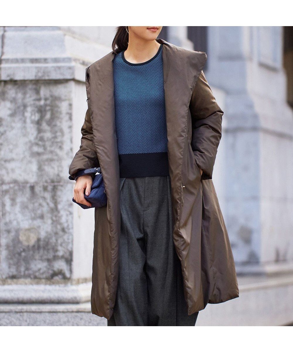 【自由区/JIYU-KU】のADSシャンブレータフタ ダウンコート インテリア・キッズ・メンズ・レディースファッション・服の通販 founy(ファニー) ファッション Fashion レディースファッション Fashion for Women アウター Coat / Outerwear Collection コート・ロングコート・ピーコート Long Coats, Peacoats & More レディースジャケット・軽アウター Jackets ダウンジャケット・軽量ダウン Warm & Lightweight Down Jackets エレガント 上品 Elegant コンパクト Compact, Small Size シャンブレー Chambray, Denim-Like Fabric ショール Shawl, Wrap シンプル Simple, Minimal ジャケット Jacket, Outerwear タフタ Taffeta, Structured Fabric ダウン Down, Puffer バランス Balance, Style Balance ポケット Pocket, Pocket Detail リュクス Luxury, Elegant, High-End, Chic ロング Long, Long-Length A/W・秋冬 Autumn/Winter ダークブラウン系|ID: prp329100004698557 ipo3291000000034495867