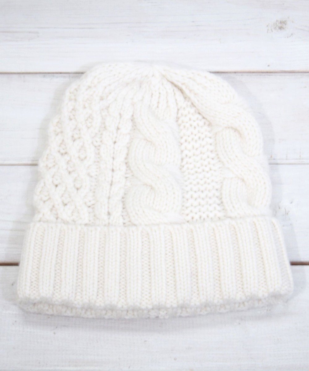 【石田製帽/ISHIDASEIBOU】の〈新色追加!〉カシミヤニット アラン編みワッチN ニット帽 インテリア・キッズ・メンズ・レディースファッション・服の通販 founy(ファニー) 　ファッション　Fashion　レディースファッション　Fashion for Women　トップス・カットソー　Cut & Sew Tops　ニット　Knit Tops & Sweaters　キャップ&ハット　Hats & Caps　キャップ　Cap, Baseball Cap　シンプル　Simple, Minimal　フォルム　Silhouette, Form　ベーシック　Basic, Essential　帽子　Hat, Headwear　オフ|ID: prp329100004698561 ipo3291000000034231635