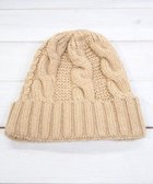 【石田製帽/ISHIDASEIBOU】の〈新色追加!〉カシミヤニット アラン編みワッチN ニット帽 ミディアムベージュ|ID: prp329100004698561 ipo3291000000034231637