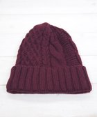 【石田製帽/ISHIDASEIBOU】の〈新色追加!〉カシミヤニット アラン編みワッチN ニット帽 ボルドー|ID: prp329100004698561 ipo3291000000034231655