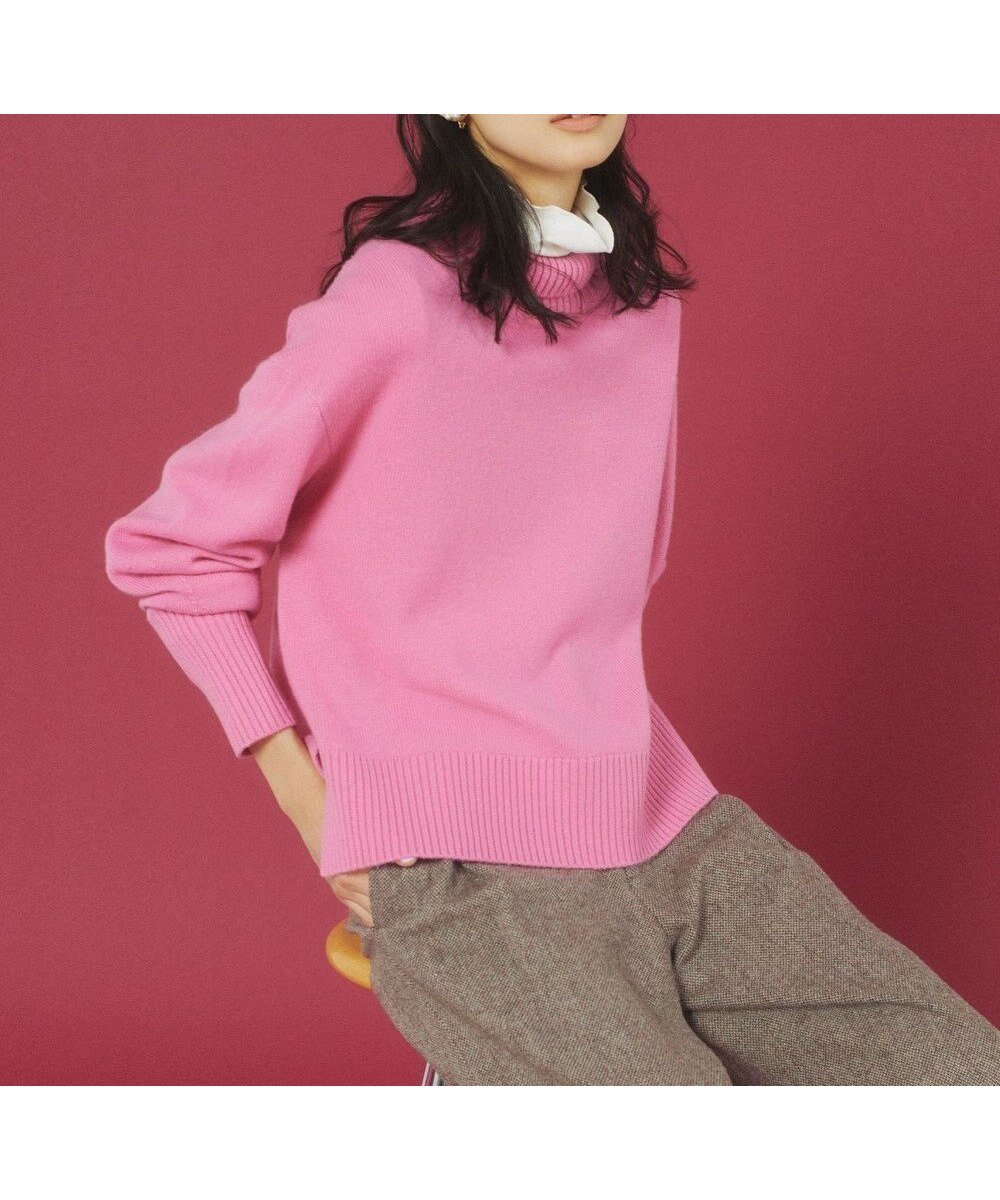 【組曲/KUMIKYOKU】のウールカシミヤミックス ロールネック ニット インテリア・キッズ・メンズ・レディースファッション・服の通販 founy(ファニー) 　ファッション　Fashion　レディースファッション　Fashion for Women　トップス・カットソー　Cut & Sew Tops　ニット　Knit Tops & Sweaters　カーディガン　Cardigan, Knitwear　コンパクト　Compact, Small Size　シルバー　Silver, Metallic Silver　シンプル　Simple, Minimal　スリット　Slit, Slit Detail　セーター　Sweater, Knitwear　タートルネック　Turtleneck, High Neck　ハイネック　High Neck, Mock Neck　バランス　Balance, Style Balance　ローズ　Rose, Rose Motif　A/W・秋冬　Autumn/Winter　エレガント 上品　Elegant　【WEB限定】ローズピンク系9|ID: prp329100004698581 ipo3291000000034736537