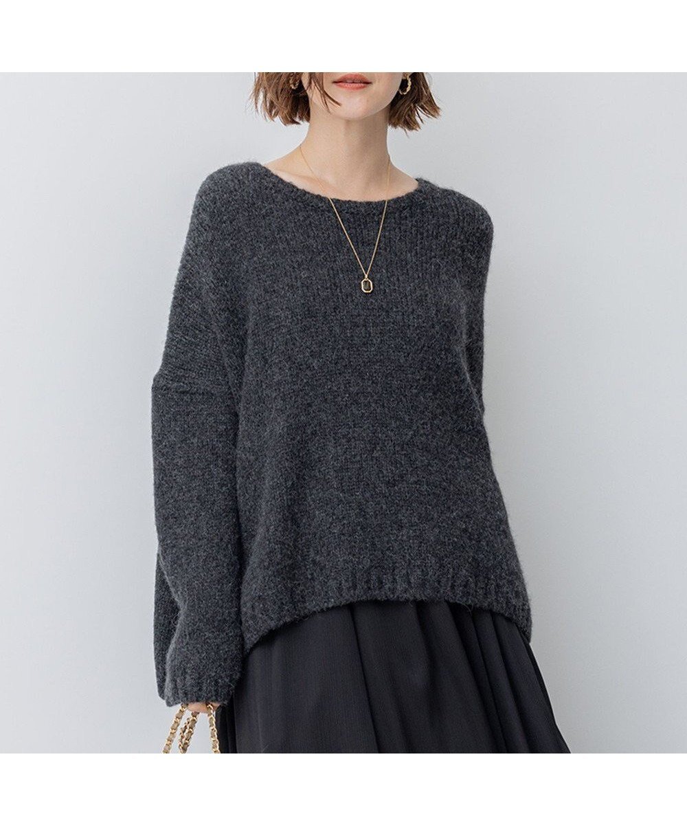 【23区/NIJYUSANKU】の【滝沢眞規子さん着用】ベビーアルパカ クロップド ニット インテリア・キッズ・メンズ・レディースファッション・服の通販 founy(ファニー) 　ファッションモデル・俳優・女優　Models　女性　Women　滝沢眞規子　Takizawa Makiko　ファッション　Fashion　レディースファッション　Fashion for Women　トップス・カットソー　Cut & Sew Tops　ニット　Knit Tops & Sweaters　インナー　Innerwear　クロップド　Cropped, Short Length　スリット　Slit, Slit Detail　セーター　Sweater, Knitwear　バランス　Balance, Style Balance　ビッグ　Big, Oversized　ベビー　Baby, Babywear　ベーシック　Basic, Essential　ワイド　Wide, Wide Fit　A/W・秋冬　Autumn/Winter　冬　Winter / This Winter　おすすめ　Recommended / Our Picks　2023年　2023　2023-2024秋冬・A/W　Autumn/Winter 2023–24 AW23–24　グレー系|ID: prp329100004698589 ipo3291000000034311386