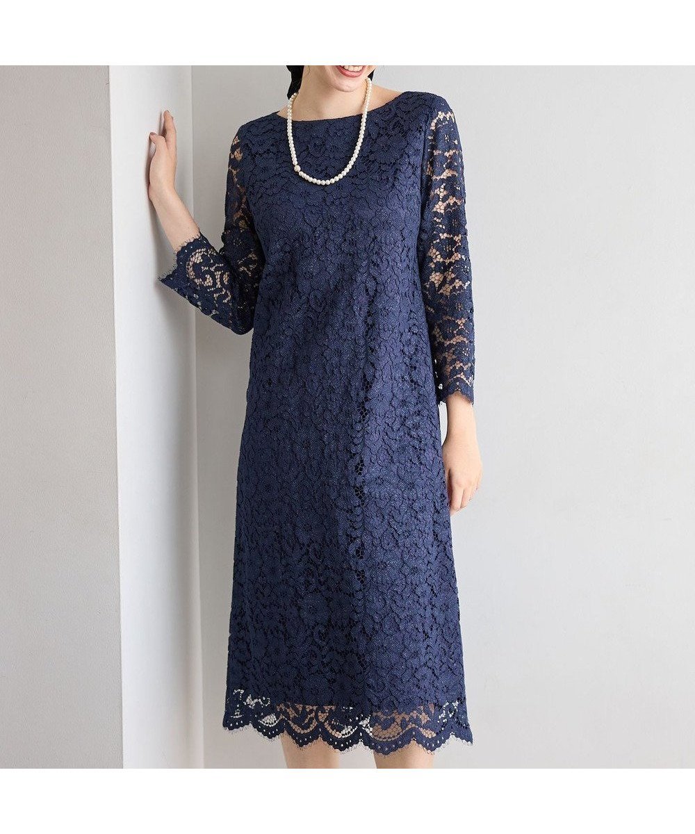 【23区/NIJYUSANKU】の【APPLAUDIR】シャイニーフラワーレース ドレス 人気、トレンドファッション・服の通販 founy(ファニー) 　ファッション　Fashion　レディースファッション　Fashion for Women　ワンピース　Dresses　フォーマル・パーティードレス・結婚式用ドレス　Elegant & Casual Dresses　エレガント 上品　Elegant　シルバー　Silver, Metallic Silver　ストレート　Straight, Straight Cut　センター　Center, Center Line　ドレス　Dress, One-Piece　パーティ　Party, Party Style　モチーフ　Motif, Design Theme　ラッセル　Raschel, Raschel Lace　ランダム　Random, Irregular　レース　Lace, Lace Fabric　A/W・秋冬　Autumn/Winter　結婚式　Wedding　2025年　2025　2025-2026秋冬・A/W　Autumn/Winter 2025–26 AW25–26　 other-1|ID: prp329100004698604 ipo3291000000035634789