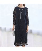 【23区/NIJYUSANKU】の【APPLAUDIR】シャイニーフラワーレース ドレス ブラック系|ID:prp329100004698604