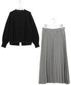 【エニィ スィス/any SiS】の【2SET・洗える】ボリューム ニット×プリーツ スカート 人気、トレンドファッション・服の通販 founy(ファニー) ファッション Fashion レディースファッション Fashion for Women セットアップ Matching Sets スカート・ミニ/ミディ/マキシ Skirts / Mini, Midi & Maxi Skirts スカート Skirts プリーツスカート / 上品フェミニンスタイル Pleated Skirts エレガント 上品 Elegant 洗える Machine Washable サテン Satin, Glossy Fabric スリット Slit, Slit Detail スリーブ Sleeve, Long Sleeve / Short Sleeve セットアップ Set-Up, Coordinated Outfit トレンド Trend, Trending Now バランス Balance, Style Balance プリーツ Pleats, Pleated ミドル Middle Length, Mid Height A/W・秋冬 Autumn/Winter 新作・新入荷 New Arrivals / New In thumbnail ブラック×千鳥|ID: prp329100004698618 ipo3291000000033928743