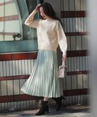 【エニィ スィス/any SiS】の【2SET】ボリューム ニット×プリーツ スカート セット アイボリー×ミント|ID: prp329100004698618 ipo3291000000034664895