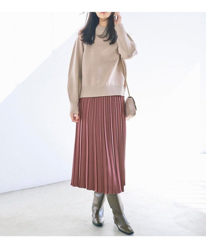 【エニィ スィス/any SiS】の【2SET】ボリューム ニット×プリーツ スカート セット インテリア・キッズ・メンズ・レディースファッション・服の通販 founy(ファニー) https://founy.com/ ファッション Fashion レディースファッション Fashion for Women セットアップ Matching Sets スカート・ミニ/ミディ/マキシ Skirts / Mini, Midi & Maxi Skirts スカート Skirts プリーツスカート / 上品フェミニンスタイル Pleated Skirts エレガント 上品 Elegant サテン Satin, Glossy Fabric スリット Slit, Slit Detail スリーブ Sleeve, Long Sleeve / Short Sleeve セットアップ Set-Up, Coordinated Outfit トレンド Trend, Trending Now バランス Balance, Style Balance プリーツ Pleats, Pleated ミドル Middle Length, Mid Height 新作・新入荷 New Arrivals / New In A/W・秋冬 Autumn/Winter |ID: prp329100004698618 ipo3291000000034818398