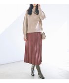 【エニィ スィス/any SiS】の【2SET】ボリューム ニット×プリーツ スカート セット グレージュ×ピンク|ID: prp329100004698618 ipo3291000000034818400