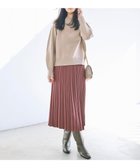 【エニィ スィス/any SiS】の【2SET】ボリューム ニット×プリーツ スカート セット グレージュ×ピンク|ID: prp329100004698618 ipo3291000000035635048